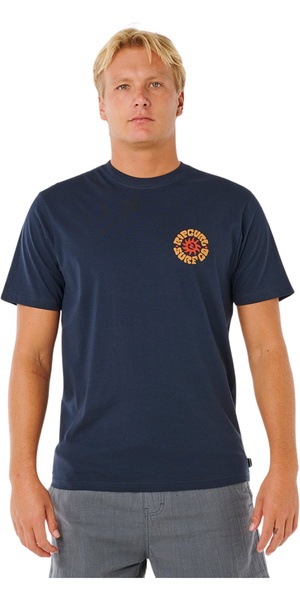 2026 Rip Curl Hombres Pacific Rinse Circle Tee 0XDMTE - Dark Navy